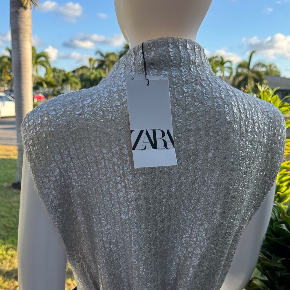 Zara Silver Sleeveless Dress